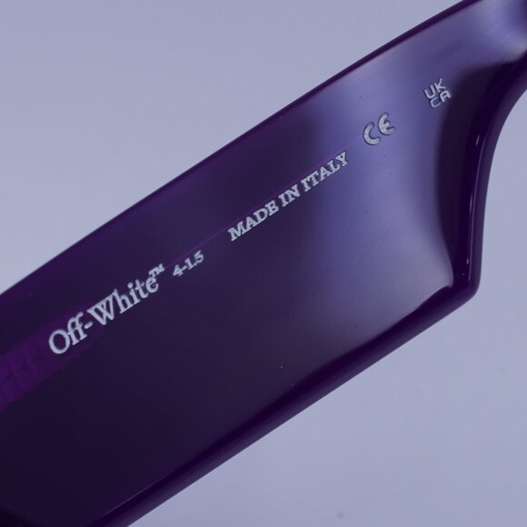 Off-White OERI141 CARY 3707 Sunglasses Purple Rectangle Frame, Grey Lenses - Picture 8 of 10